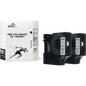 Лента TB Print Tape TBTD-45013 для DYMO Черный на белом 12х7мм 2шт.