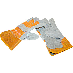 Замшевые перчатки с подкладкой и усилением.