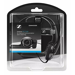 Sennheiser PC 7 USB Austiņas Datoram ar Mikrofonu un USB Vadu