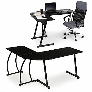 Офисный угловой игровой стол LOFT школьный стол черный