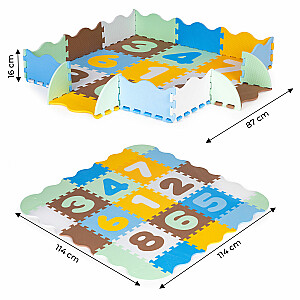 Manēžas puzles bloks ar putuplasta paklājiņu bērniem