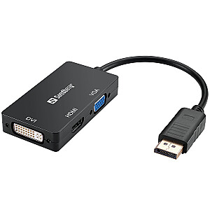 Адаптер SANDBERG DP> HDMI + DVI + VGA