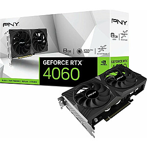 Видеокарта PNY GeForce RTX 4060 Verto Dual 8 ГБ GDDR6 (VCG40608DFXPB1)