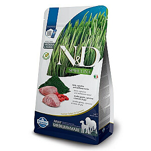 FARMINA N&D Spirulina Lamb Adult MED/MAXI - sausā barība suņiem - 7 kg