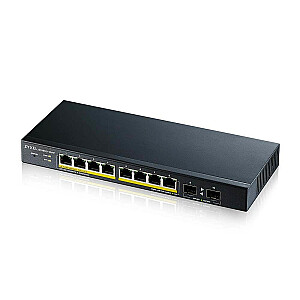 Zyxel GS1900-10HP Managed L2 Gigabit Ethernet (10/100/1000) Power over Ethernet (PoE), черный
