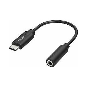 Adapteris Hama USB-C — ligzda 3,5 mm, melns (002052820000)