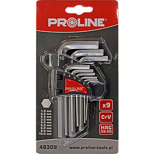 Набор шестигранных ключей Proline 9gb 1.5-10мм