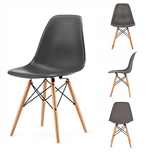 Комплект из четырех стульев для гостиной столовой Серый