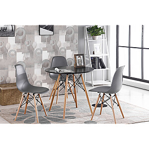 Комплект из четырех стульев для гостиной столовой Серый