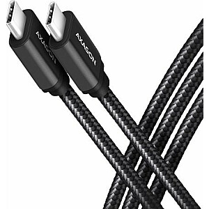 Axagon USB-C–USB-C kabelis 2 m melns (BUCM3-CM20AB)