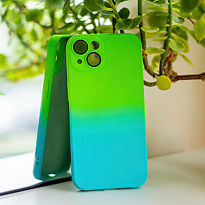 Fusion Neogradient 3 case silikona aizsargapvalks Apple iPhone 13 zaļš zils