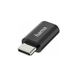 Hama USB-C — microUSB adapteris, melns (002003100000)