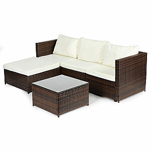 Комплект садовой мебели, угловой диван из ротанга и стол OLDESIO.