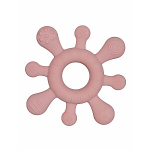 CANPOL BABIES silikona zobu griezējs ar izvirzījumiem, 3m+, rozā, STARFISH, 80/307