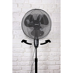 ELDOM TOLL ventilators, 40 W, stāvošs, diametrs 40 cm, pults, melns