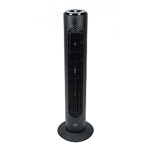 ЭЛДОМ Вентилятор колонный, 45 Вт, 3 режима, функция осцилляции, ручка для переноски, черный