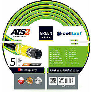 Dārza šļūtene Cellfast, zaļa ATS2 5/8", 50 m (15-111)