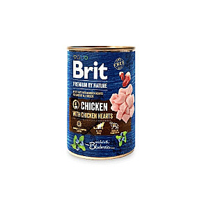 BRIT Premium By Nature Chicken and Hearts - влажный корм для собак - 400 г