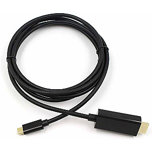 RoGer Kabelis USB-C uz HDMI 4K@30Hz / 1.8m / Melns