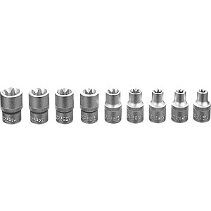 Kontaktligzdu komplekts Neo Torx 1/2" E10-E24 9 gab. (08-649)