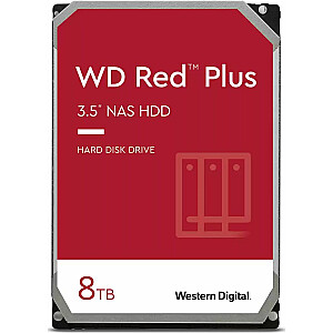 WD Red Plus 8TB 3,5 collu SATA III 6Gb/s servera disks (WD80EFZZ)