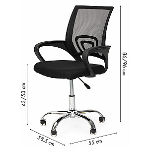 grozāmais krēsls kontūras biroja krēsls