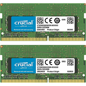 Память для ноутбука Crucial SODIMM, DDR4, 16GB, 2400MHz, CL17 (CT2K8G4SFS824A)