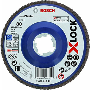 Шлифовальный круг Bosch 125/ 80 X571 Best for Metal Xlock (2608619211)
