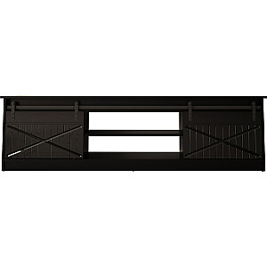 Шкаф RTV GRANERO 200x56,7x35 черный/черный глянец