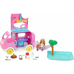 Lelle Bārbija Mattel Barbie Chelsea Camper Set 2in1 (HNH90)