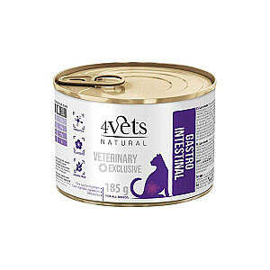 4VETS Natural Gastro Intestinal Cat - mitrā kaķu barība - 185g