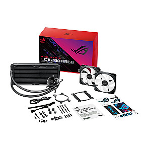 Процессор ASUS ROG STRIX LC II 280 ARGB Универсальный жидкостный кулер 14 см Черный 1 шт.