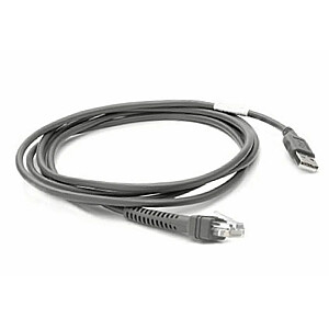 Zebra seriālais kabelis CBA-U21-S07ZBR melns 2,1 m USB EAS