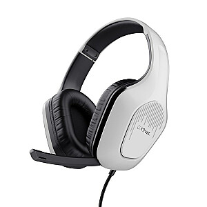 Trust GXT 415W Zirox Headset Wired Gaming Headband White
