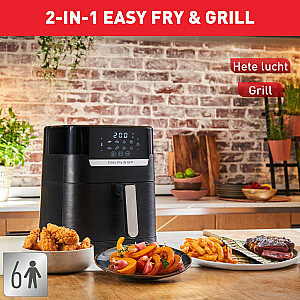 Фритюрница Tefal Easy Fry & Grill EY505815 Одинарная 4,2 л Автономная 1550 Вт Фритюрница с горячим воздухом Черный