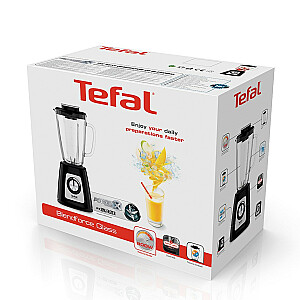 Блендер Tefal BlendForce II BL4358 1,25 л Настольный блендер 800 Вт Черный, Матовая сталь