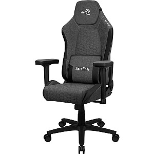Aerocool CROWNASHBK, эргономичное игровое кресло, регулируемые подушки, технология AeroWeave, черный