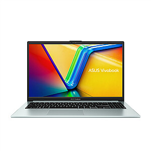 Ноутбук Asus Vivobook Go 15 OLED E1504FA-L1253W Green Grey, 15.6 ", OLED, FHD, 1920 x 1080 pixels, Glossy, AMD Ryzen 5, 7520U, 8 GB, LPDDR5 on board, SSD 512 GB, AMD Radeon Graphics, No Optical Drive, Windows 11 Home in S Mode, 802.11ax, Bluetooth version 5