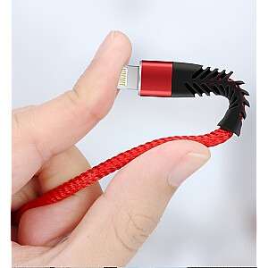 Fusion Fishbone USB-C ar Lightning kabelis 30W | 3A | 1,5 m sarkans