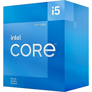 Процессор Intel Core i5-12400F, 2,5 ГГц, 18 МБ, BOX (BX8071512400F)