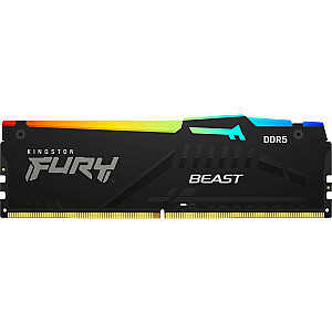 Atmiņa Kingston Fury Beast RGB DDR5 16GB 6000MHz CL36 (KF560C36BBEA-16)