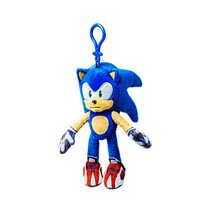 SONIC Piespraužama plīša rotaļlieta, 15 cm