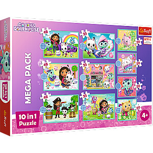 TREFL GABBY´S DOLLHOUSE Pužļu komplekts 10 in 1