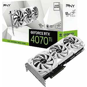 Videokarte PNY GeForce RTX 4070 Ti Verto White 12 GB GDDR6X (VCG4070T12TFWXPB1)