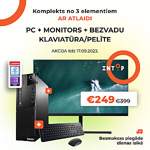 Skolnieka komplekts - Dators/Monitors/Bezvadu klaviatūra ar peli Lenovo M83 SFF i5-4570 8GB 240SSD DVD WIN10PRO + Xiaomi Mi Monitor 1C