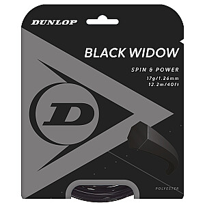 Tenisa stīgas Dunlop Black Widow 17G/ 1,26 mm/12 m