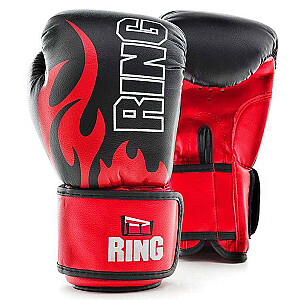 Боксерские перчатки Ring Fire (RR-15) 10 oz, черные/красные
