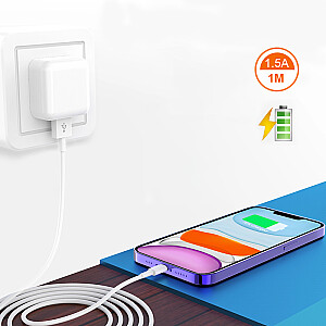 EGA D1 Lightning kabelis iPhone | iPad 1m balts