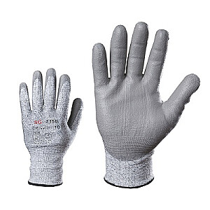 Противопорезные перчатки с полиуретановым покрытием 8 размеров.