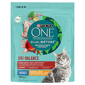 PURINA One DualNature Uri-Balance Adult - sausā barība kaķiem - 750 g